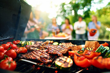 Cotati Food Service Grilling Extravaganza. Delicious Food And Joyful Celebrations In The Background