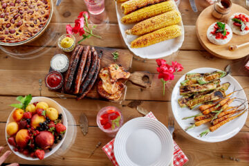 Cotati Food Service Dinner Table, Top View, Family Dinner Or Lunch, Eating Concept